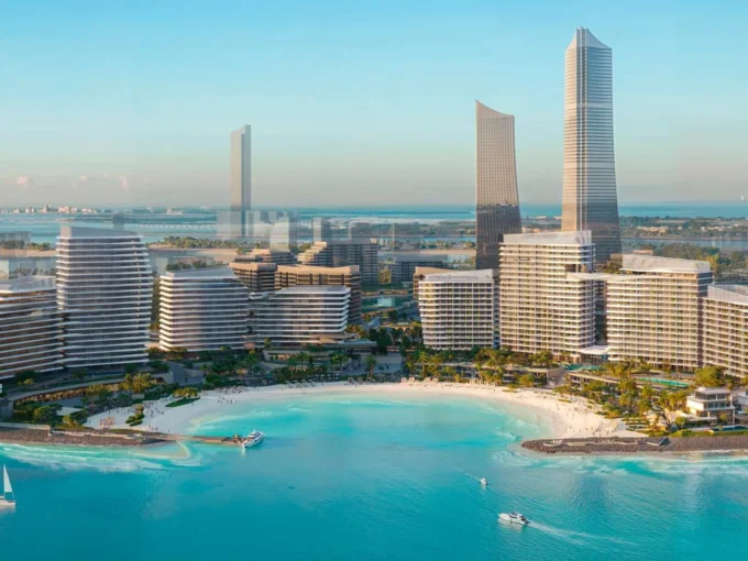 Modern beachfront view of Fairmont with clear blue waters and luxury seaside amenities.